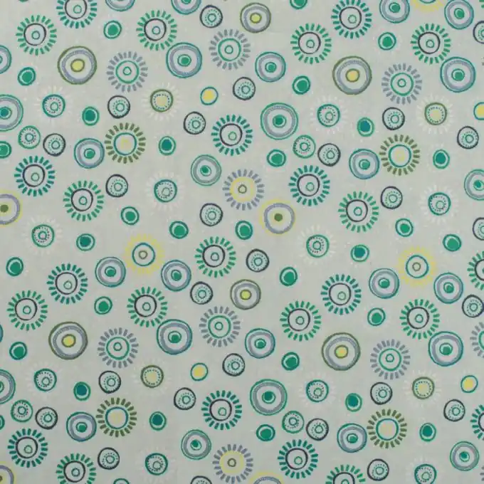 Heißes Angebot Popeline Baumwolle Kreise Mint