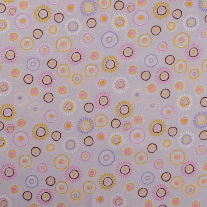 Popeline Baumwolle Kreise flieder Preiswert
