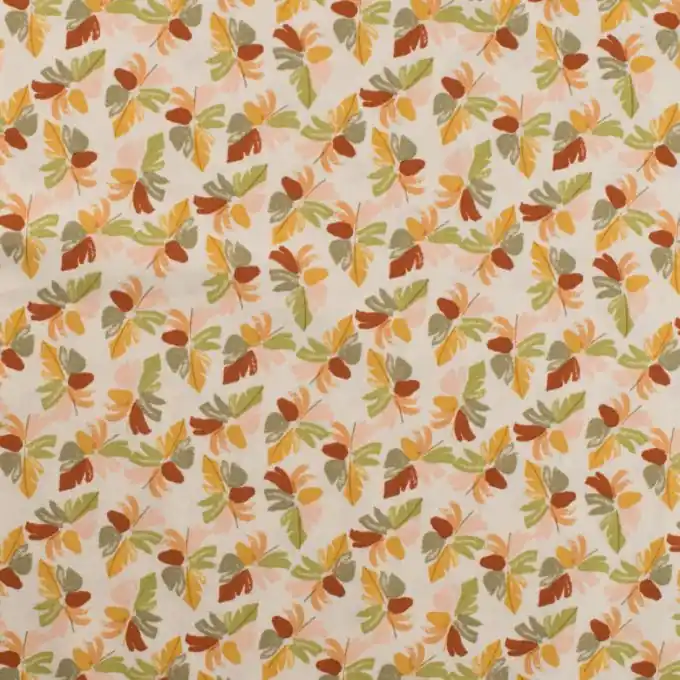 Popeline Baumwolle Palme ocker grün Neu Im Sortiment