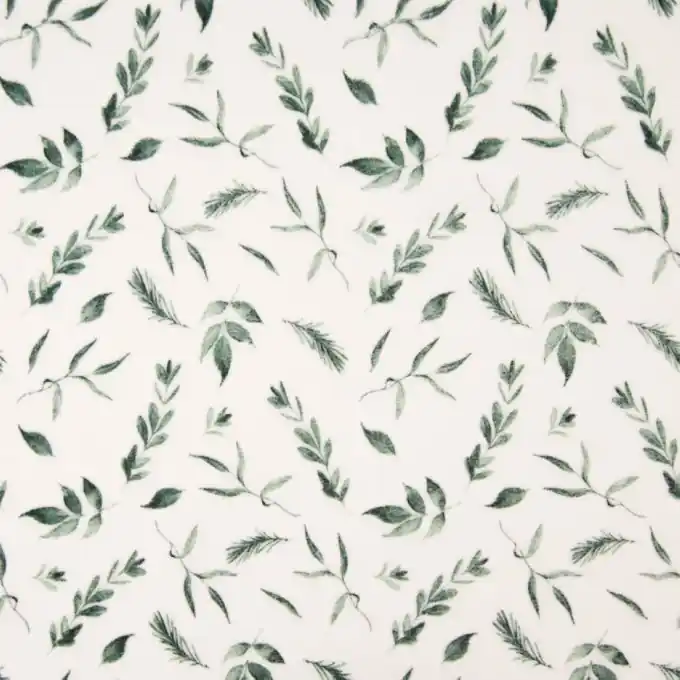 Samtstoff Blattmotiv grün Versand Am Gleichen Tag