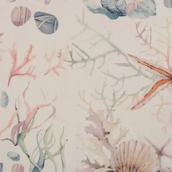 Halbpanama Digitaldruck Unterwasser ecru Weltweiter Versand