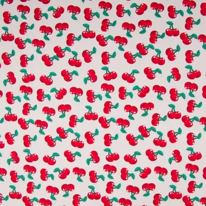 Billig Popeline Baumwolle Kirschen Rosa