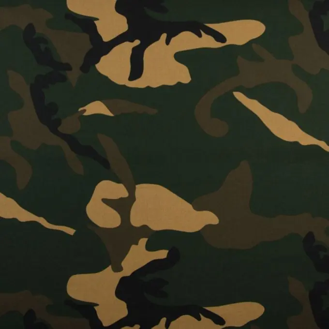 Popeline Baumwolle Camou khaki Bestpreis