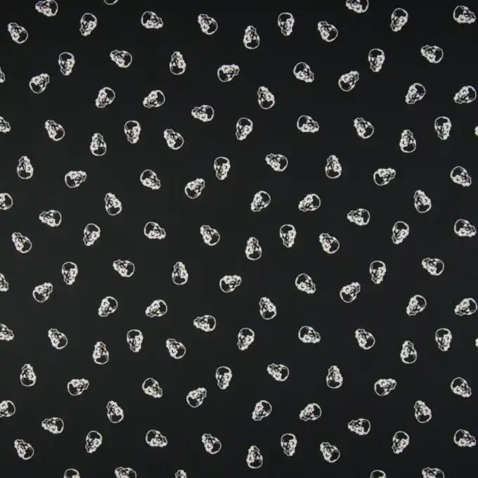 Popeline Baumwolle Totenkopf Marineblau Expressversand