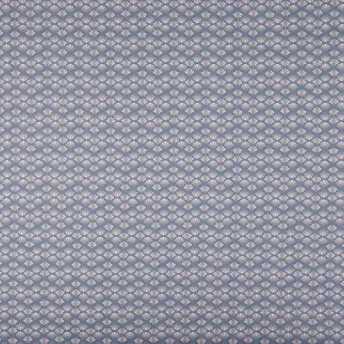 Baumwollpopeline Blau Mini-Fächer 150cm Breite Super-Preis