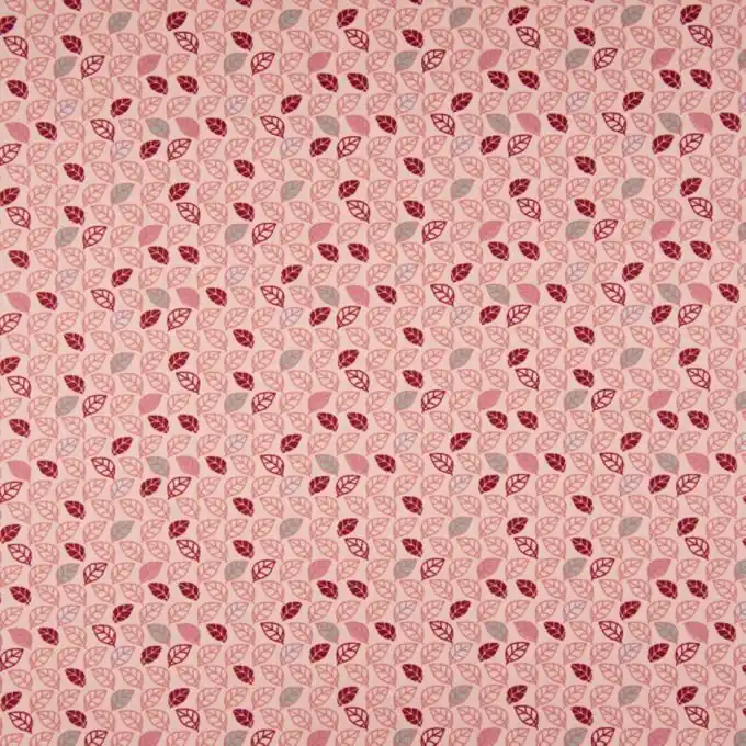 Baumwollpopeline Mini-Blatt Rosa 150cm Breite Top-Preis