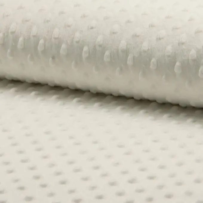 Neu Polarfleece Minky ecru dunkel