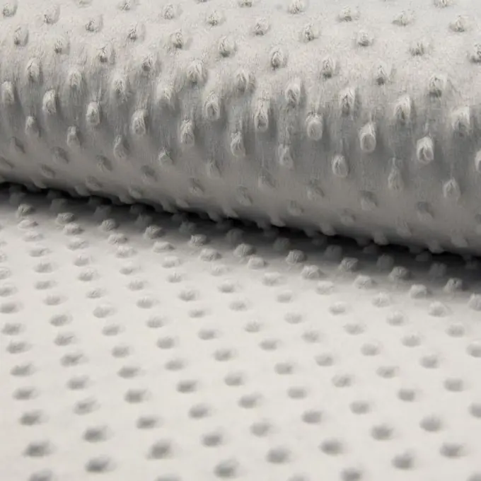 Neue Ware Polarfleece Minky Hellgrau