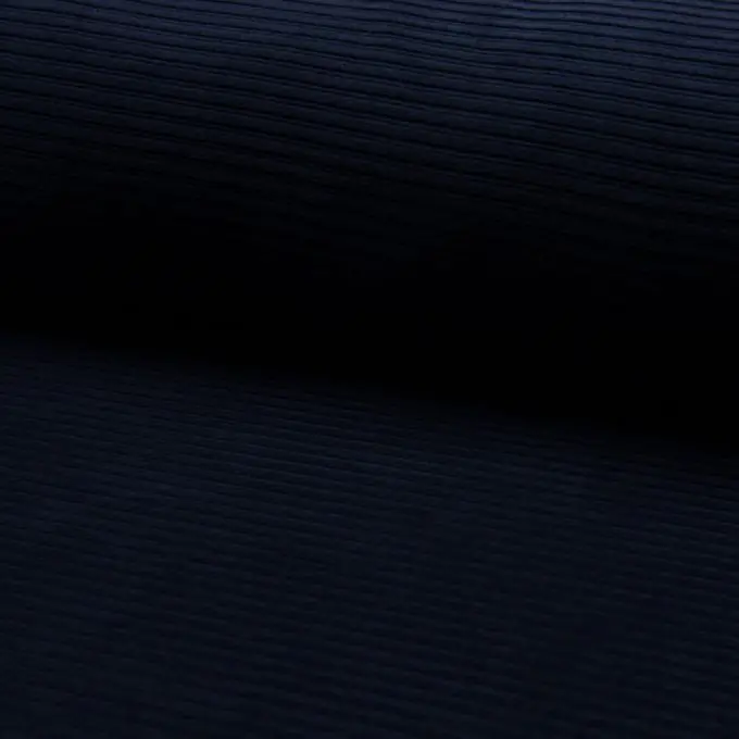 Neue Kollektion Jersey gerippt uni Marineblau