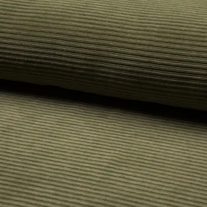 Jersey gerippt uni khaki Neue Kollektion