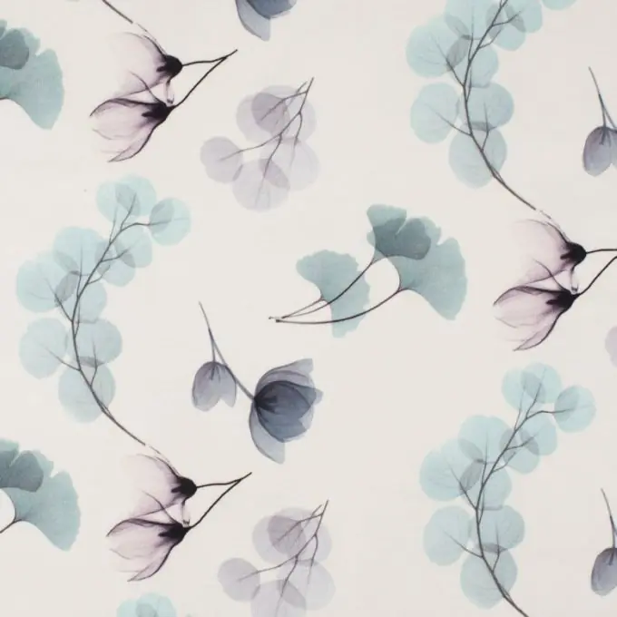 Bio French Terry Sweatstoff, Blumenmuster, 150 cm Breite Kracherpreis