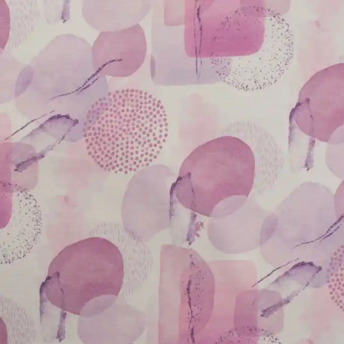 Echt Lila Blumen French-Terry für Sportbekleidung