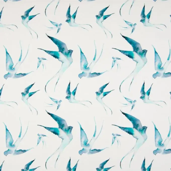 Bio-Baumwolljersey Blaue Schwalbe Digitaldruck 150cm Sonderangebot