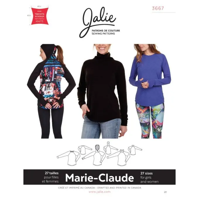 Schnäppchen Schnittmuster Jalie 3667 Sport T-Shirt auf FR und EN