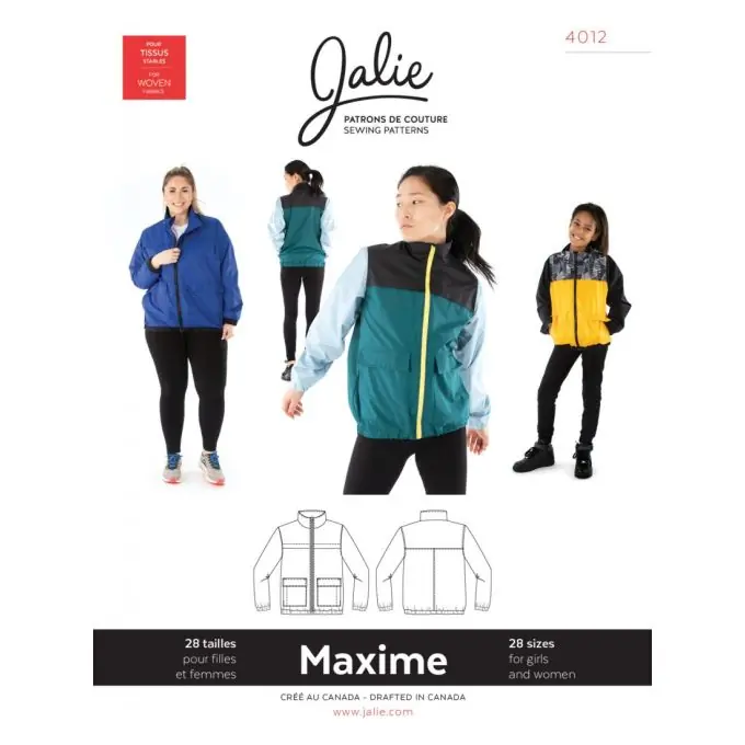 Hochwertig Schnittmuster 4012 Sportjacke mit Reißverschluss auf FR und EN