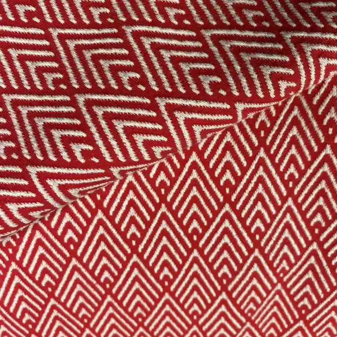 Albstoffe Bio-Baumwolljacquard mit geometrischem Druck Letzte Chance