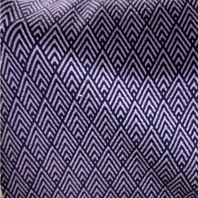 Neuheit Bio-Baumwolljacquard mit geometrischem Druck, dunkelblau