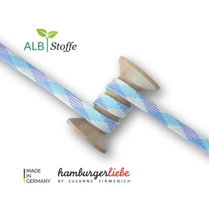 Letzte Chance Albstoffe Bio-Baumwollband mit bunten Mustern