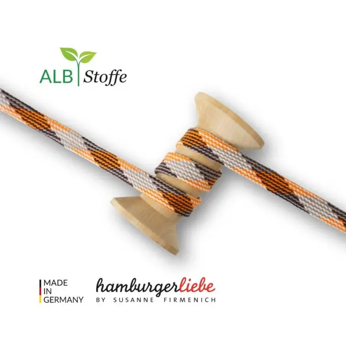 Kostenloser Versand Albstoffe Flaches Bio-Baumwollband in Orange