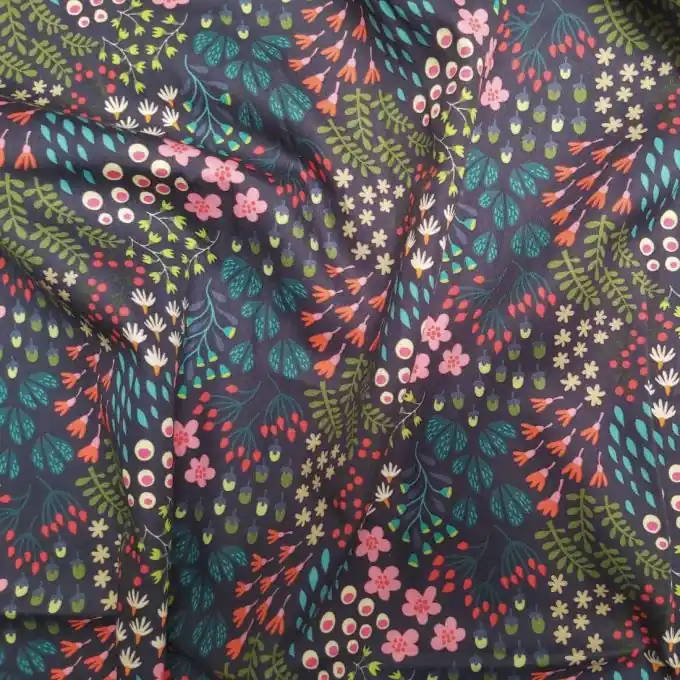 Bio-Baumwollstoff mit Blumenmuster für vielfältige Kleidungsstücke Expressversand