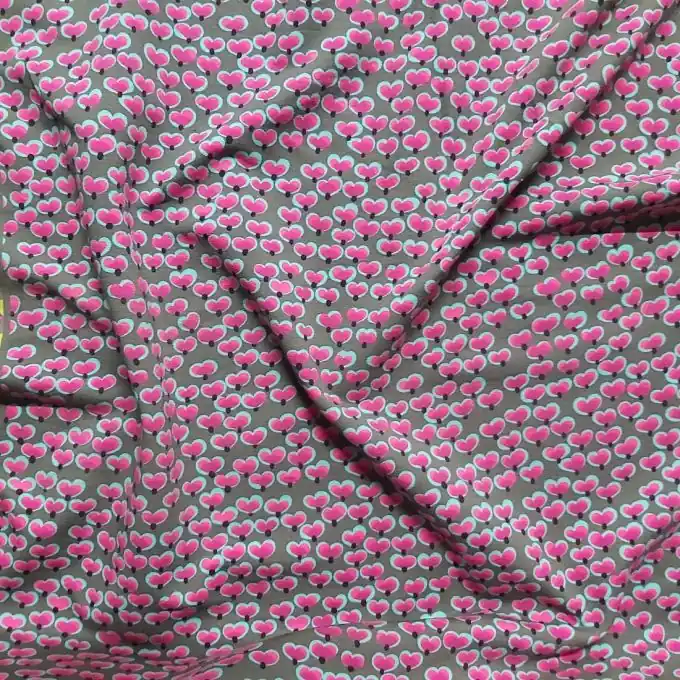 Bio-Baumwollstoff Blumenmuster Albstoffe Direktkauf