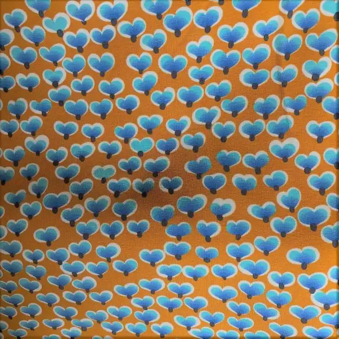 French Terry bio ocker türkis – Albstoffe Sonderaktion