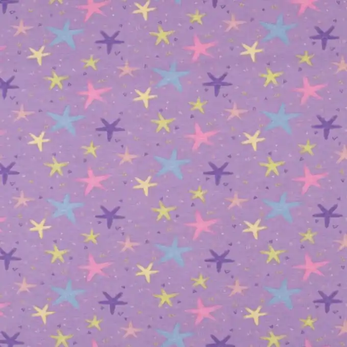 Exklusiv Jersey Baumwolle Lilas Meerestern-Print 150cm Breite