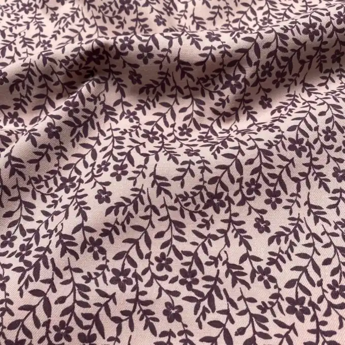 Köperstoff Baumwolle Blumen Mintgrün Must-Have