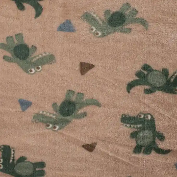 Alpenfleece doppelseitig Kroko sandfarben Top-Angebot