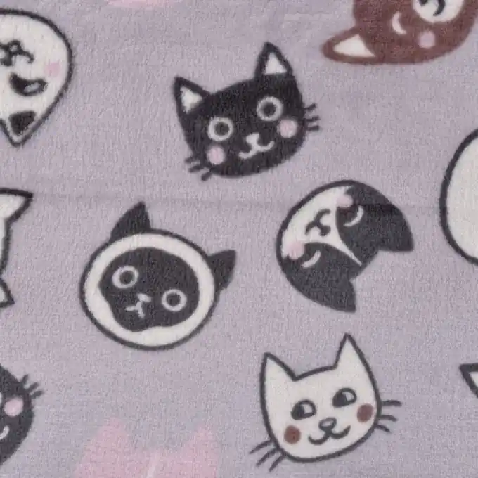 Alpenfleece doppelseitig Katzen flieder Sofort Bestellen