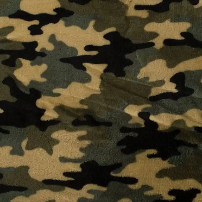 Zertifiziert Alpenfleece doppelseitig tarnmuster grün