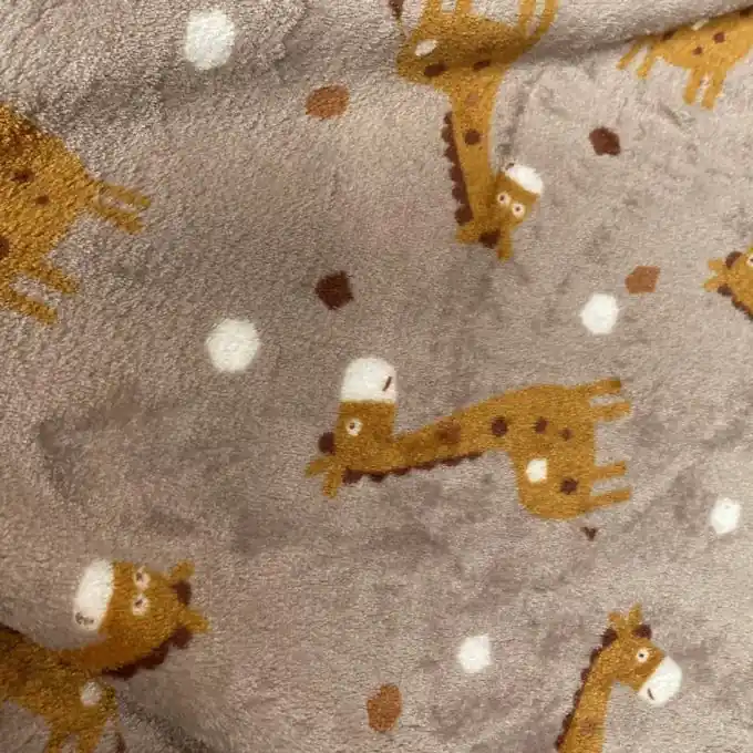 Billig Alpenfleece Giraffe sand