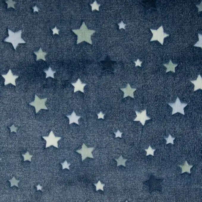 Alpenfleece Sterne marineblau Gratis Versand