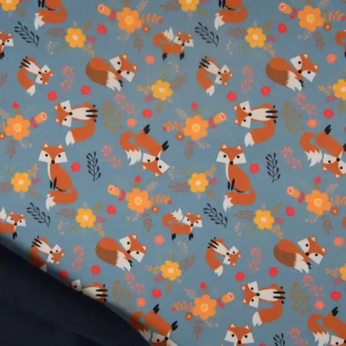 Aktuell Softshellstoff Füchse Blau Marineblau