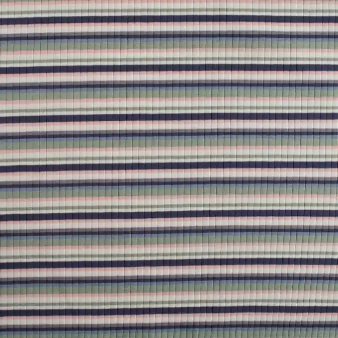 Top-Qualität Baumwolljersey Streifen blau