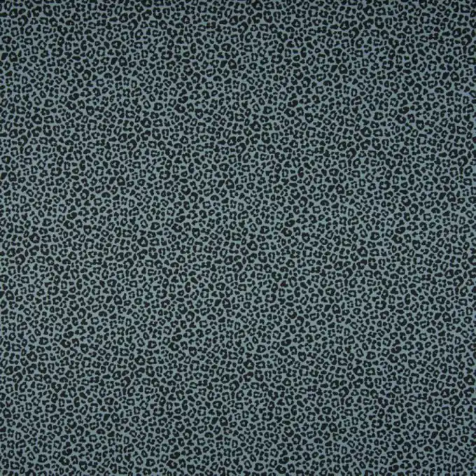 Popeline Baumwolle Leopard blau Neuheit