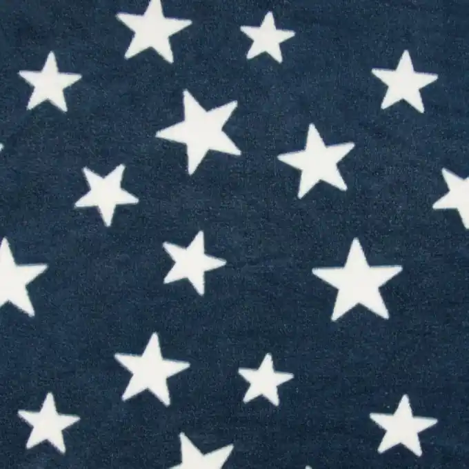 Alpenfleece Sterne Marineblau Top-Qualität