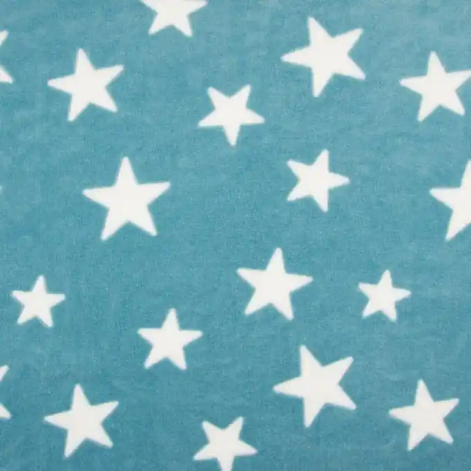 Abverkauf Sterndruck Kuschelstoff Mint 150cm Breite