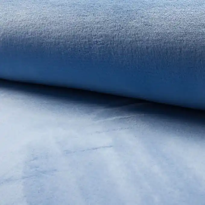 Cozy Uni Kuschelstoff Himmelblau 150 cm Breite Hochwertig