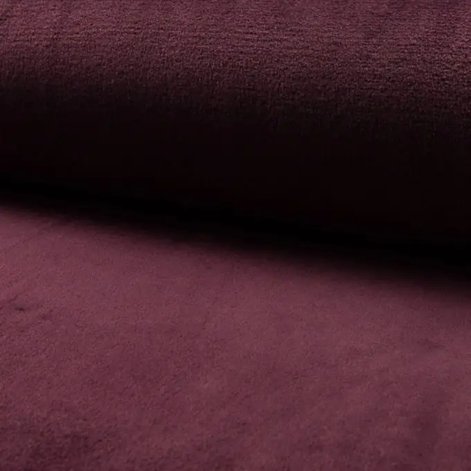 Alpenfleece einfarbig weinrot Hochwertig