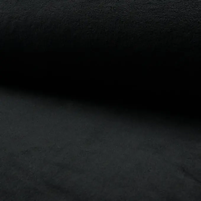 Garantierte Lieferung Alpenfleece einfarbig schwarz