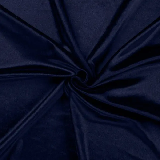 Zertifiziert Samtstoff Strick Polyester marineblau