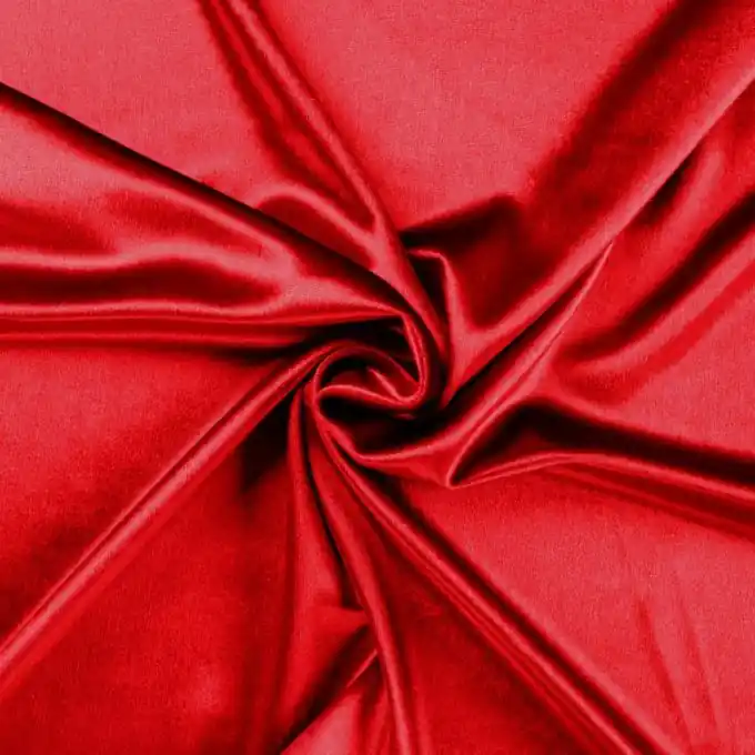 Preisknaller Roter Polyester Samt Stoff, Uni 150cm Breite