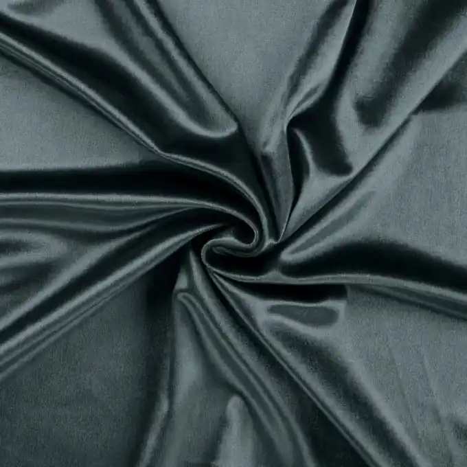 Samtstoff Strick Polyester khaki Neue Ware