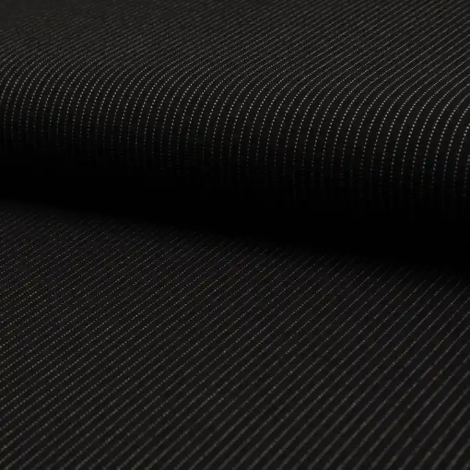 Meistverkauft Jersey Viskose Schwarz Streifen Weiß