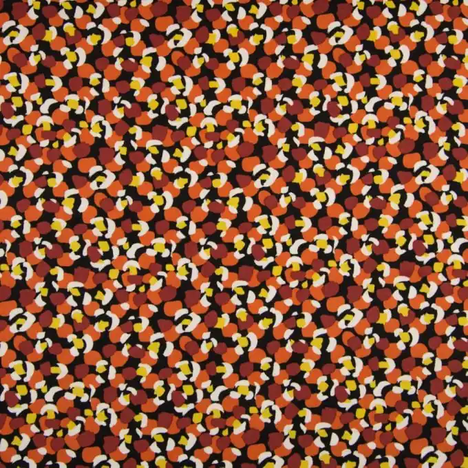 Twill Viskose Punkte Orange Bestpreis