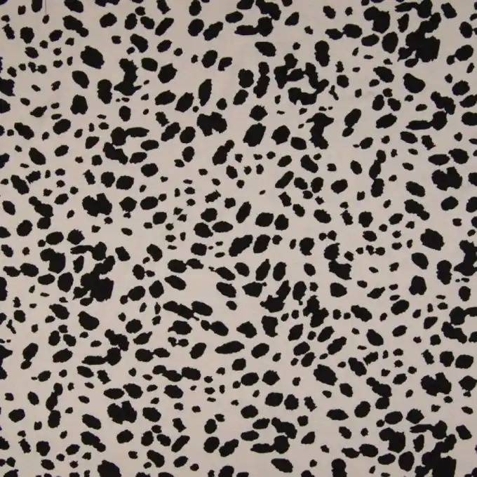 Preisknaller Jersey Viskose Fleckenmotiv Ecru