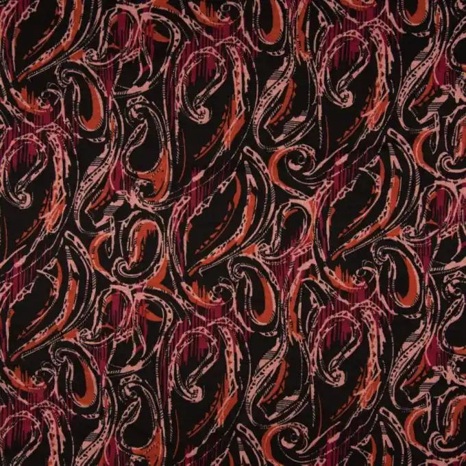 Bestpreis Strickstoff Milano Pailsey Orange Rosa