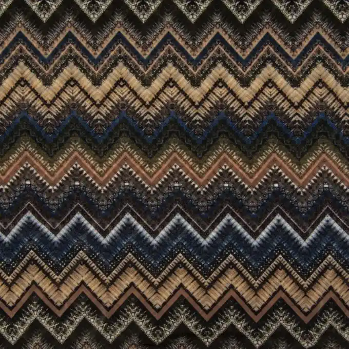 Ausverkauf Mesh Zickzack taupe marineblau