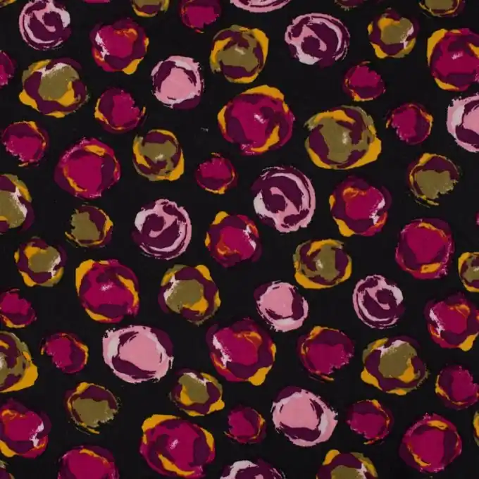 Finale Aktion Twill Viskose Fleckenprint Pink